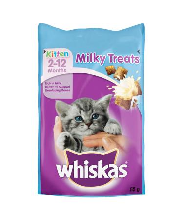 Whiskas 2-12 Month Kitten Milky Treats 55 g (Pack of 8) Milky Treats 55 g (Pack of 8)