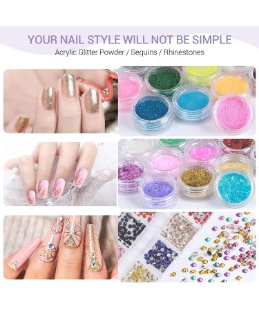 CURKEY 119 in 1 Acrylic Nail Kit Monomer Liquid Set - 36 Colors Glitter Acrylic Powder Set for Beginners - Professional Nail Art Tools Included - Buy Online on SooperMarket.com
