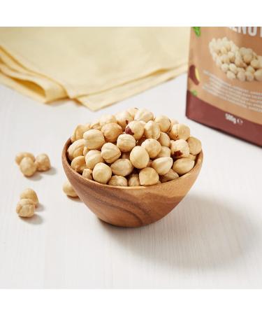 Amazon Brand Happy Belly Roasted & Unsalted Hazelnuts - 500g (Pack of 2) | International Shipping Available - Buy Online on SooperMarket.com