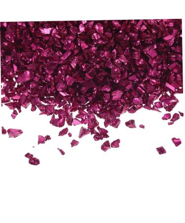 minkissy 1 Glass Chip Irregular Glass Epoxy Fillers Colored Rhinestones Manicure Fillers Irregular Glass Nail Art Gemstones for Nails Mirror Vase Epoxy Filler Charms Filling Jewelry Drill 0.5X0.3cm Rosy