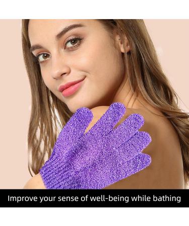 5 Pairs Exfoliating Peeling Gloves - Dual Texture Shower & Spa Hand Shoes | International Shipping Available - Buy Online on SooperMarket.com
