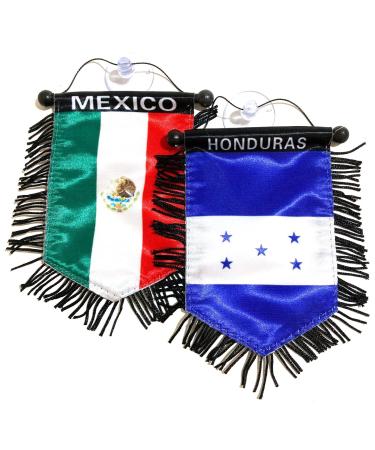 Honduras flag Mexico flag for car home wall decor door window decoration mini Banner Accessories decoration small flag (Mexico Honduras)