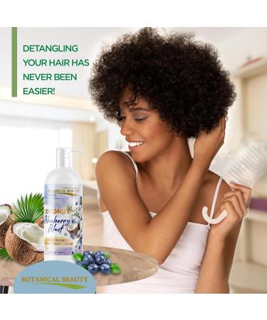 Botanical Beauty Coconut Blueberry Blast Leave-In Conditioner - Softening Detangling & Damage Repair - 32 Fl. Oz (946 ml) | International Shipping Available - Buy Online on SooperMarket.com