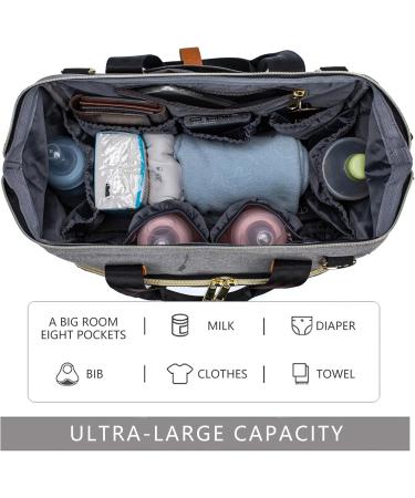 Axcone Sac   Langer Imperm able pour B b - Fourre-Tout avec Matelas   Langer & Porte T tine - Sac de Voyage Bandouli re Gris - Buy Online on SooperMarket.com