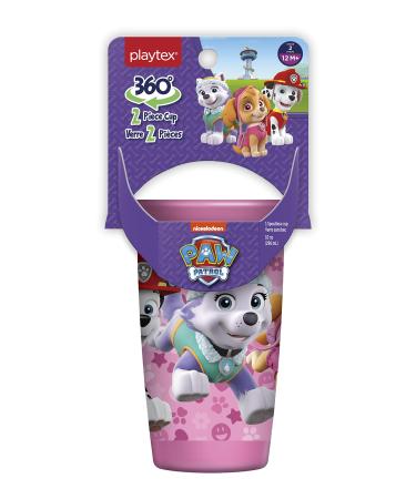 Playtex Sipsters Stage 2 360 Paw Patrol Spill-Proof Leak-Proof Break-Proof Spoutless Cup for Girls 10 Ounce - Pack of 2