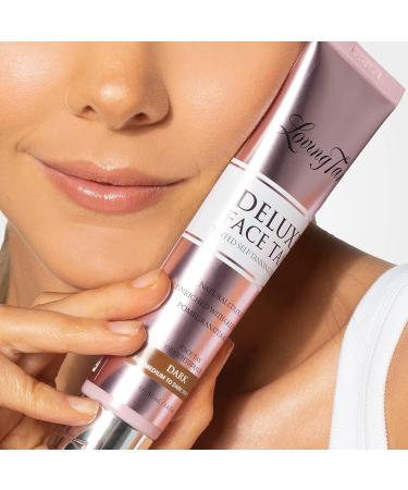 Loving Tan Deluxe Face Tan - Dark | Natural Sun-Kissed Glow | Fast-Drying Formula - Buy Online on SooperMarket.com