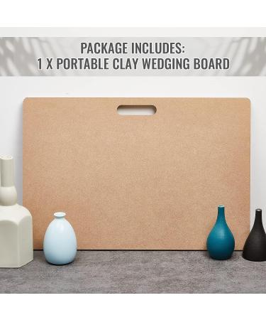 Portable Clay Wedging Board with Handle - 12x18 Inch - Ideal for Clay Crafts and Arts - Buy Online on SooperMarket.com