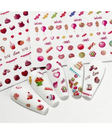 Makartt Sweet Cravings Nail Decoration Set: Nail Stickers, Glitters, Decals, 3D Decorations - Girl DIY Nails Art Kit - Buy Online on SooperMarket.com