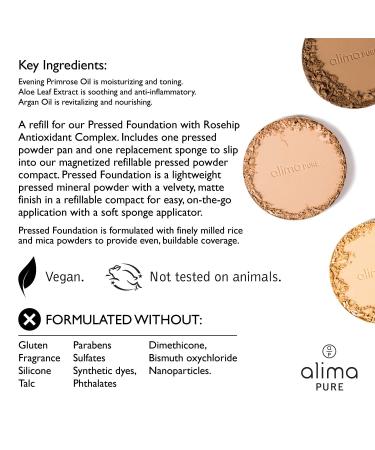 Alima Pure Pressed Foundation Refill - Mineral Powder with Rosehip Antioxidant Complex | Dune Shade - Buy Online on SooperMarket.com