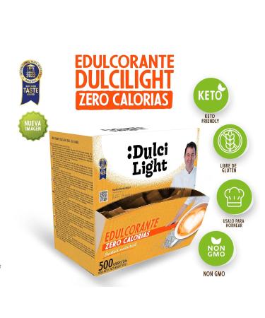 Dulci Light Sucralose Sweetener Sticks - 500 Calorie-Free Natural Sugar Substitute for Drinks & Food - Individually Packed - Buy Online on SooperMarket.com