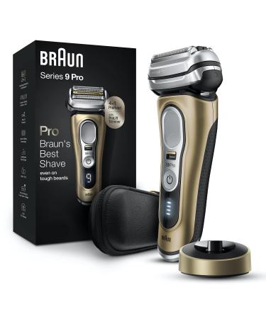 Braun Electric Razor for Men Waterproof Foil Shaver Series 9 Pro 9419s Wet & Dry Shave with ProLift Beard Trimmer for Grooming Charging Stand Included Gold 9419s Shaver