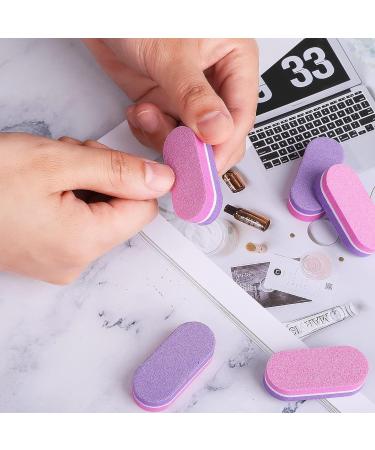 Lusofie 40Pcs Mini Nail Buffer Blocks Grit Sponge for Natural Nails - Pink - Buy Online on SooperMarket.com