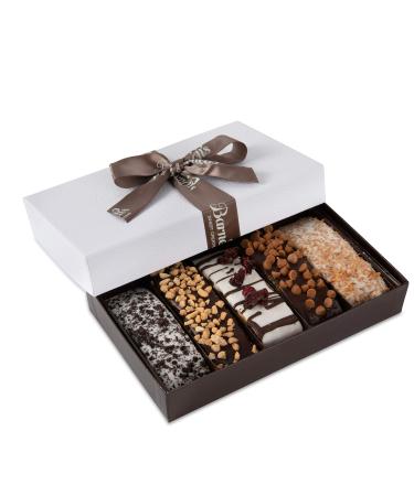 Barnetts Gourmet Chocolate Biscotti Gift Basket, Christmas Holiday Him & Her Cookie Gifts, Prime Unique Corporate Men Women Valentines Mothers Fathers Day Baskets Birthday Get Well Idea