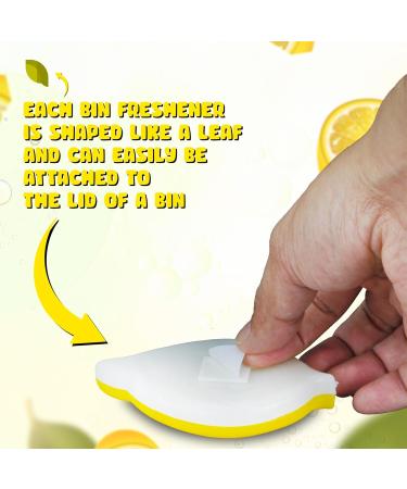 4x Garbage Can Freshener Odor Removers for Small Rooms Self-Adhesive Lemon & Apple Fragrance | Diaper Pail & Odor Control - Buy Online on SooperMarket.com