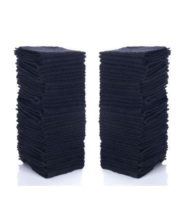 Simpli-Magic 79217 Black Cotton Washcloths, 12" x 12", 24 Pack