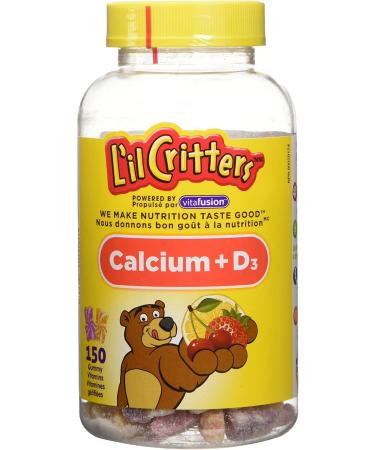 L'il Critters GummyVites Kids Complete Multivitamin Gummies 11 Essential Nutrients 5 Delicious Flavours 190 Count & Calcium + D Kids Vitamin Gummies 3 Delicious Flavors 150 Count - Buy Online on SooperMarket.com