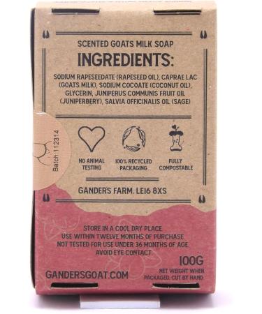 Juniper and Sage Scented Goat Milk Soap 100g Minimal Ingredients Palm Oil Free Handmade Biodegradable. - Buy Online on SooperMarket.com