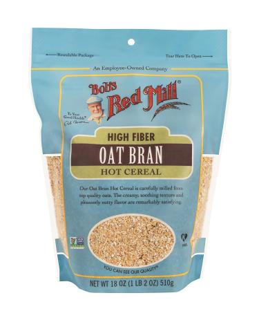 Bob's Red Mill Oat Bran Hot Cereal, 18-ounce 1.12 Pound (Pack of 1) Resealable