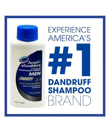 Buy Head & Shoulders 2 in 1 Men's Dandruff Shampoo & Conditioner - Travel Size Hair Endurance for Thinning Hair TSA Approved 12 Count - Shop Internationally - Buy Online on SooperMarket.com