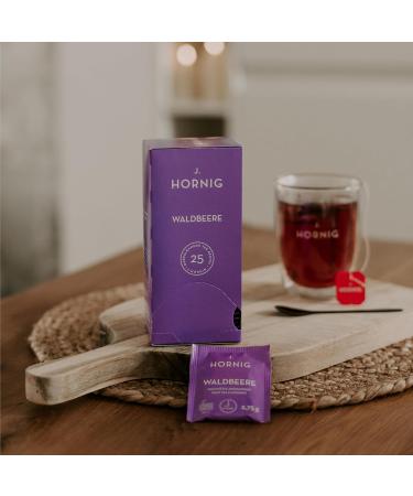 J. Hornig Wild Berry Fruit Tea - 100 Bags | Fruity-Berry Taste & Intense Aroma | International Shipping Available - Buy Online on SooperMarket.com