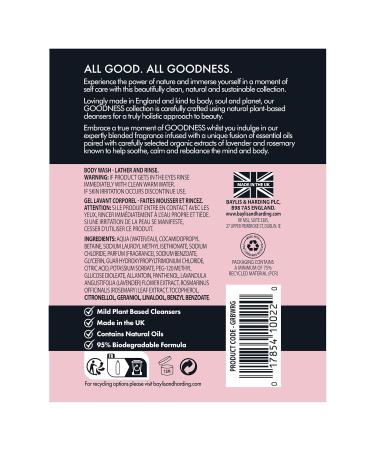 Buy Baylis & Harding Liquid Body Wash Soap - Goodness Rose & Geranium 500ml | International Shipping Available - Buy Online on SooperMarket.com