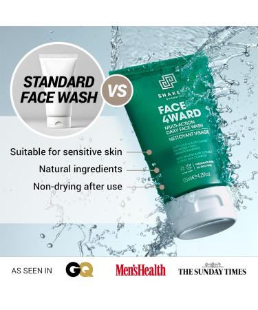Shakeup Men's Face Wash - Multi-Action Deep Clean & Exfoliate | Vegan Skincare | 125ml - Buy Online on SooperMarket.com