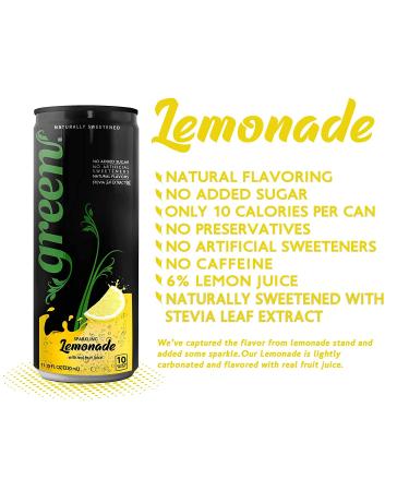 Green Soft Drinks Variety pack  Five different variants with No added Sugar  Naturally Sweetened with 100% Stevia Leaf Extract  Carbonated Soda with real juice  Pack of 6 cans - Buy Online on SooperMarket.com
