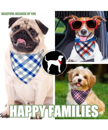 30 Pieces Cute Style Plaid Dog Bandanas - Adjustable & Washable Triangle Scarf for Small to Medium Dogs and Cats - Buy Online on SooperMarket.com