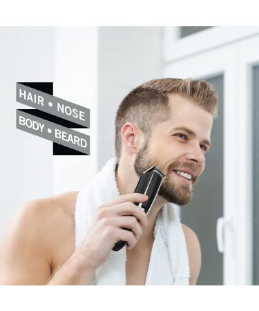 Perry Ellis 16-Piece Mens Grooming Kit - Rechargeable Beard Trimmer Electric Razor for Face Body Nose & Ear - LED Display & Charging Dock - International Shipping Available - Buy Online on SooperMarket.com