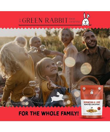 Green Rabbit Gluten Free Roasted Chickpeas Sriracha & Lime 6x 60g - High Protein & Fiber, Low Fat, Sugar, Calories - Vegetarian & Vegan Friendly - Buy Online on SooperMarket.com