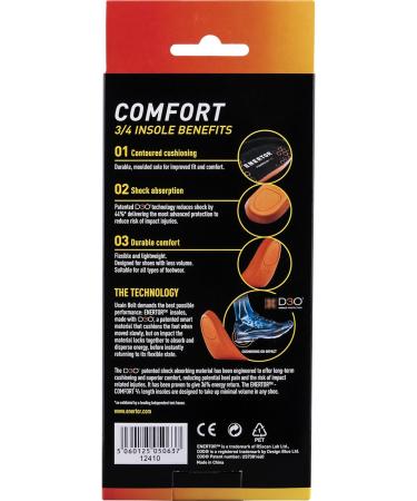 Enertor ENECM Unisex Sport Insoles - Small Black for Enhanced Comfort & Performance - Buy Online on SooperMarket.com