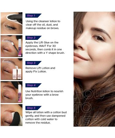 Professional Eyebrow Lamination Kit | DIY Brow Lift at Home | Instant Results | Fuller & Thicker Brows for 6 Weeks | Includes Brow Gel, Brush, and Micro Brushes - Buy Online on SooperMarket.com