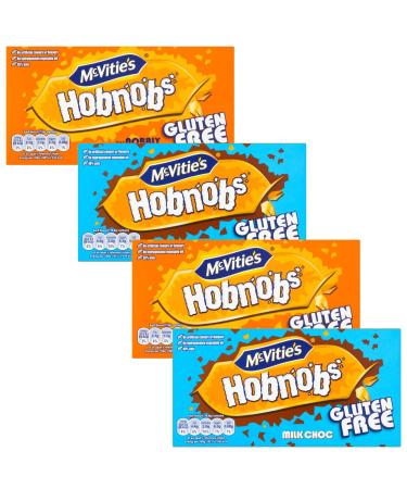 McVitie's Gluten Free Hobnobs and Milk Chocolate Hobnobs 4X 150g Multipack