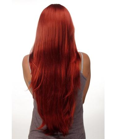 WIG ME UP - Long Dark Copper Red Straight Wig | 80 cm Hair Replacement - 3217-135 - Buy Online on SooperMarket.com