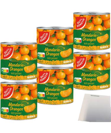 Good&Cheap Mandarin Oranges Tangerines in a can lightly sweetened seedless 6-pack (6x312g can) + usy Block