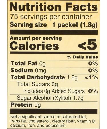 Now Foods Xylitol Plus 75 Packets - Natural Sweetener 4.76 oz (135 g) | Low-Calorie Sugar Substitute - Buy Online on SooperMarket.com