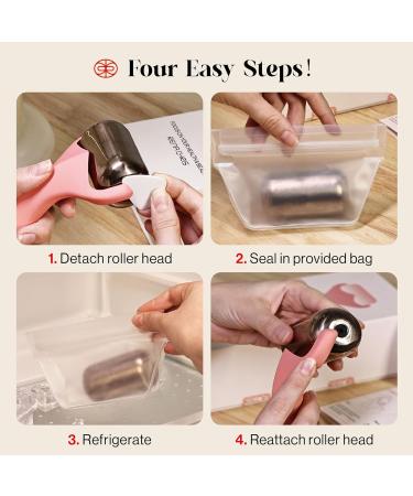 Rena Chris Ice Roller for Face & Body | Stainless Steel Roller Heads for Cooling Relief | Clear Skin & Puffiness Massage Tool - Buy Online on SooperMarket.com