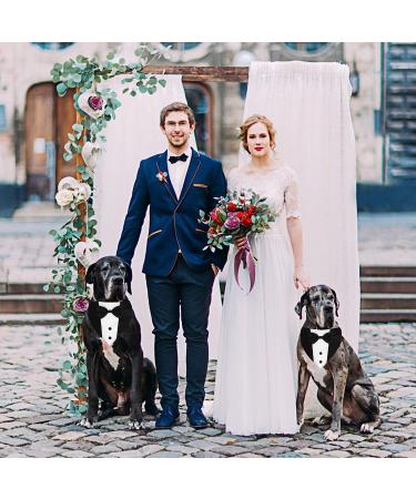 GOYOSWA Dog Tuxedo Suit with Bow Tie for Wedding & Special Occasions | Adjustable Formal Costume for Small, Medium, Large Dogs (Large Neck 15-25) - Buy Online on SooperMarket.com