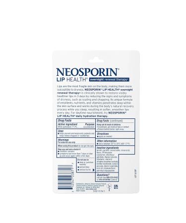 Neosporin Lip Health Overnight Renewal Therapy - 5 Pack, 0.27 oz Each - Buy Online on SooperMarket.com