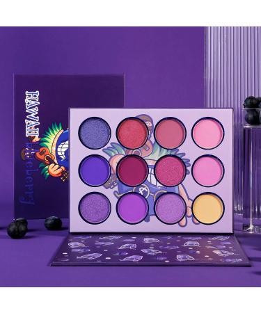 DE LANCI Professional Purple Eyeshadow Palette - 12 Shades, Waterproof & Long Lasting - High Pigmented Matte, Shimmer, and Metallic - Small & Cute Makeup Palette - Buy Online on SooperMarket.com