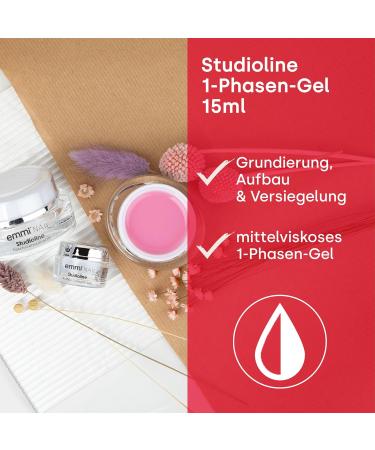 Emmi Nail Studioline 1-Phase Gel | LED UV All-in-One Gel | Vegan Self-Smoothing Primer Structure & Sealing | 15ml - Perfect for International Shipping - Buy Online on SooperMarket.com