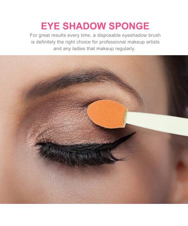 MUSISALY 100pcs Double Ended Eyeshadow Brush Eyeshadow Brush Sponge Double-sides Eye Brush Green Emulsion - Buy Online on SooperMarket.com