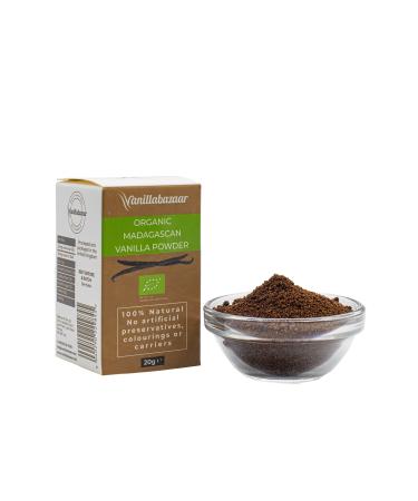 Vanillabazaar Sustainable & Organic Single Ingredient Premium Madagascan Vanilla Powder(20g) for Fast Infusion Home Baking and Cooking/Hot beverages