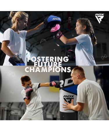 RDX Children Boxing Gloves 6oz & 4oz - Junior Training Muay Thai Sparring MMA Kickboxing - Maya Hide Leather Ventilated Palm - Durable Lightweight Perfect for Kids - Buy Online on SooperMarket.com