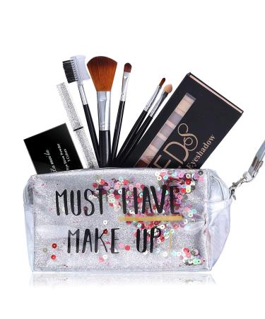 12 Colors Naked Eyeshadow Palette, 5Pcs Makeup Brushes, Waterproof Eyeliner Pencils, Eyebrow Powder & Quicksand Bag Gift Set for Women, Girls & Teens - All in One Makeup Kit SET A - Buy Online on SooperMarket.com