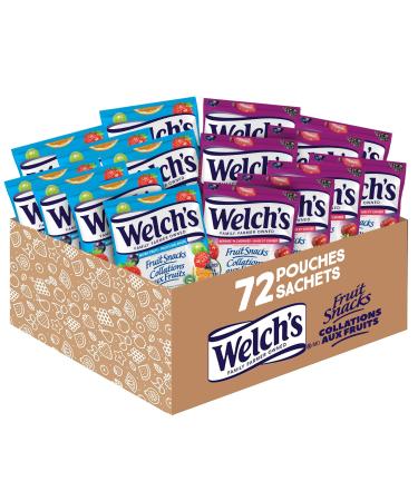Welch's Fruit Snacks Mixed Fruit & Berries 'N Cherries Bulk Pack Gluten Free Individual Single Serve Bags 22g (Pack of 72)