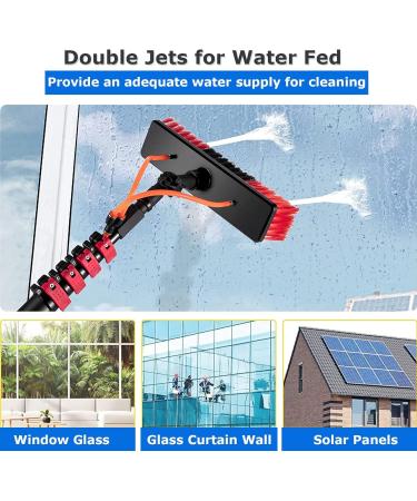 Window Cleaning Kit with Extension Pole Water Fed Pole Brush System Telescopic Window Cleaning Tools 12-39 Feet Extendable pole with 55cm Brush 55cmbrush-24FT/7.2M 35cm Brush Head 8M/27FT - Buy Online on SooperMarket.com
