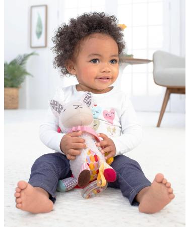 Skip Hop Bandana Buddies Llama Baby Toy - Multi-Sensory Teething Rattle with Textures - Buy Online on SooperMarket.com