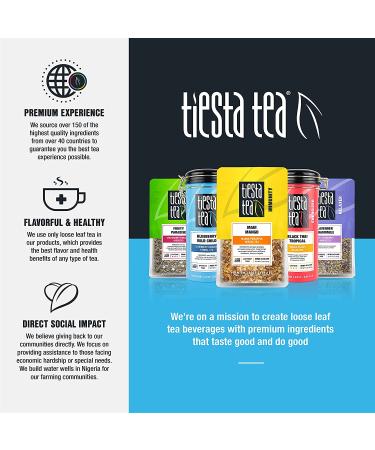 Tiesta Tea Fruity Paradise - Loose Leaf Strawberry Pineapple Green Tea | 1.6 oz for Hot & Iced | Medium Caffeine (25 Cups) - Buy Online on SooperMarket.com