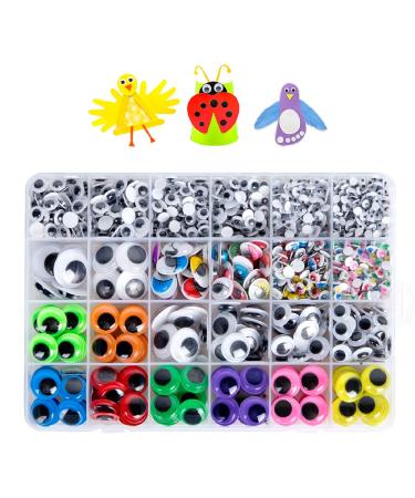1680pcs Googly Wiggle Eyes Self Adhesive, for Craft Sticker Eyes Multi Colors and Sizes for DIY by ZZYI